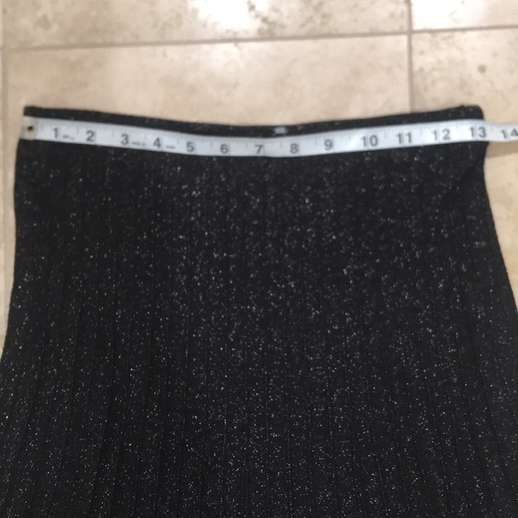 Nic & Zoe pleated knit black midi skirt, waist 26” - Picture 12 of 17